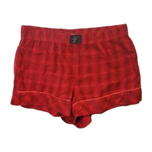 Victoria's Secret Women's Medium Red Black Checkered Sleep Shorts Pajama Bottom